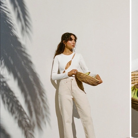 Sabo Skirt - White Bodysuit with Cut Outs - Picture 4 of 7